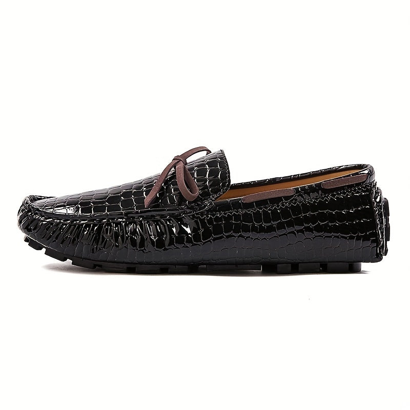 Men's Bowknot Loafer Shoes Comfy Slip On Moccasin Driving Shoes
