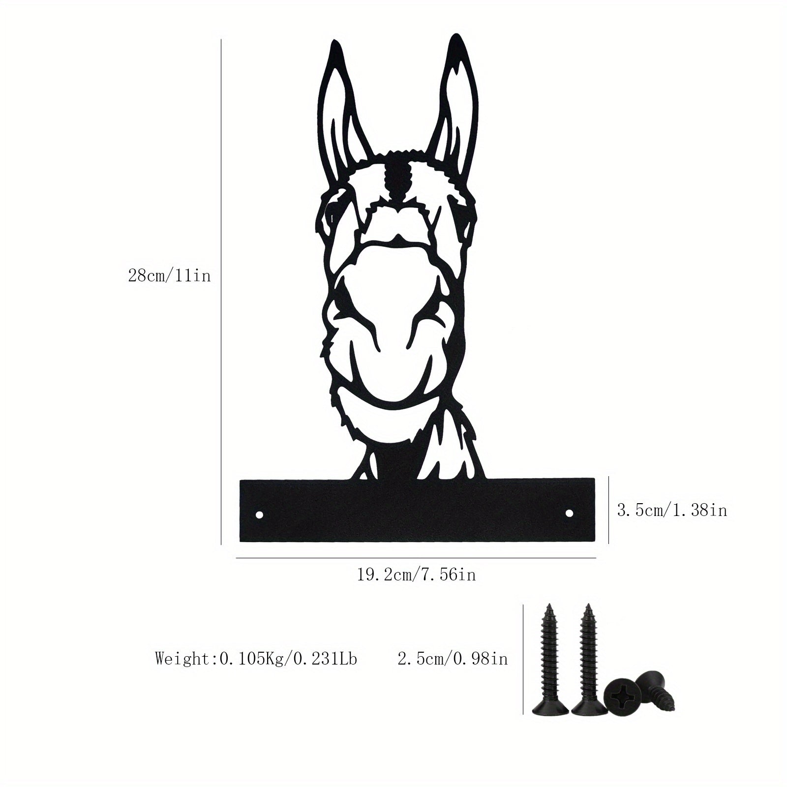 Farmhouse Animal Metal Silhouette Sign for Outdoor Decor