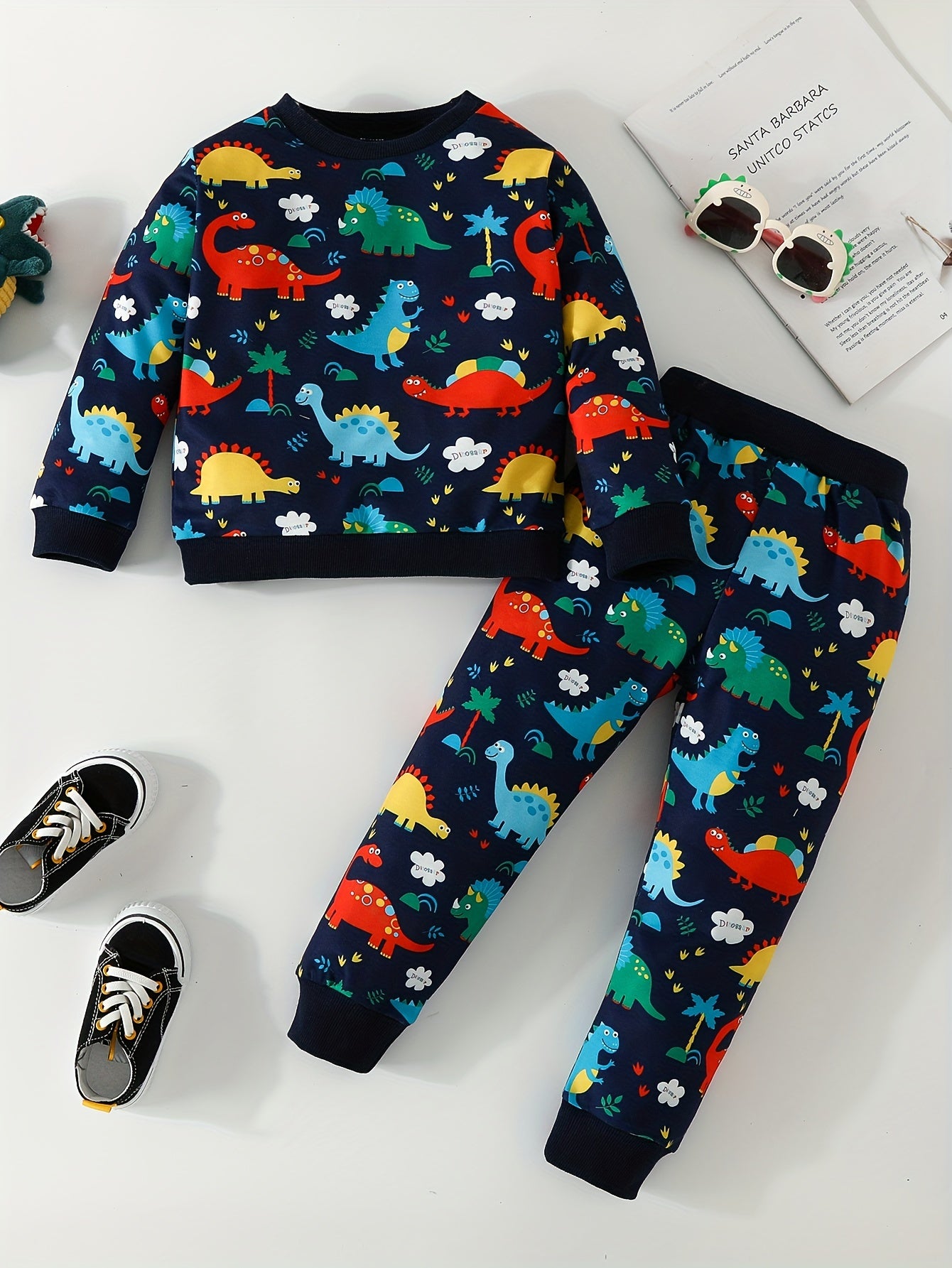Toddler Baby Spring Animal Set Long-sleeved Sweatshirt & Pants 2pcs