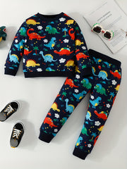 Toddler Baby Spring Animal Set Long-sleeved Sweatshirt & Pants 2pcs