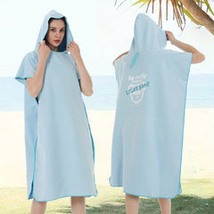 Fast Drying Hooded Towel for Surfing & Bathing Suede Wetsuit Changing Towel