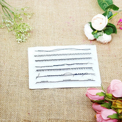 1pc Curved Line DIY Silicone Transparent Stamp
