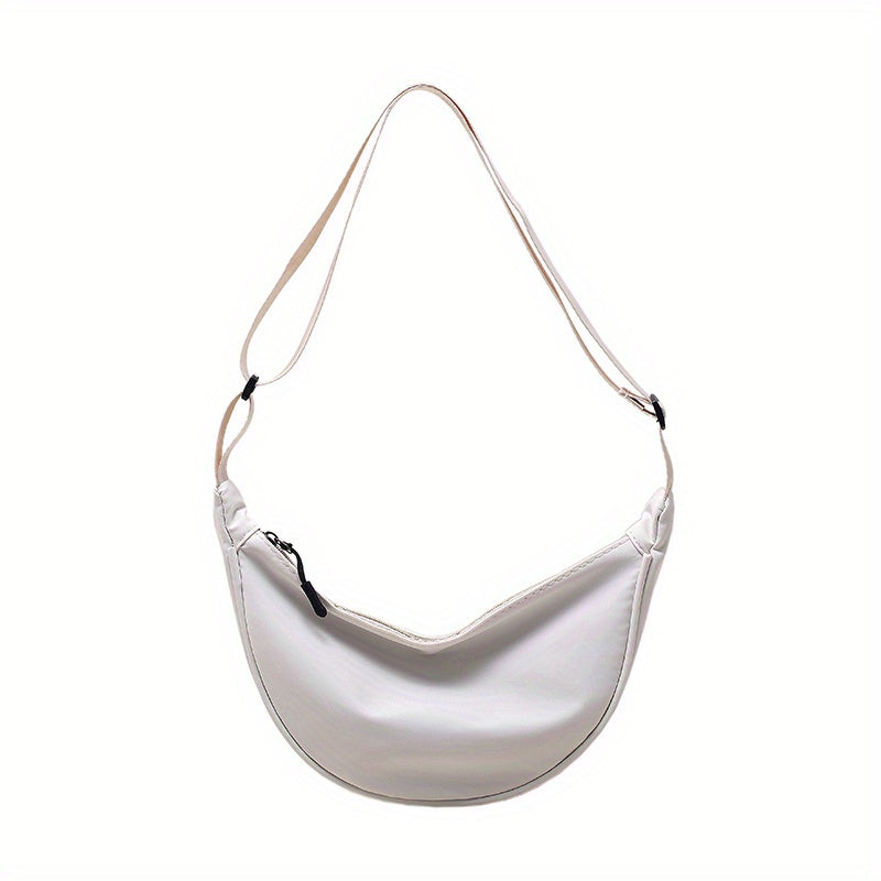 Versatile Nylon Shoulder Bag Zipper Hobo Lightweight Crossbody Bag