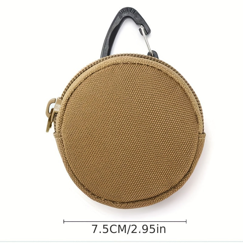 Compact Earphone Storage Bag with Zipper and Buckle