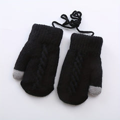 Kids Touch Screen Winter Knitted Gloves Warm Keeping