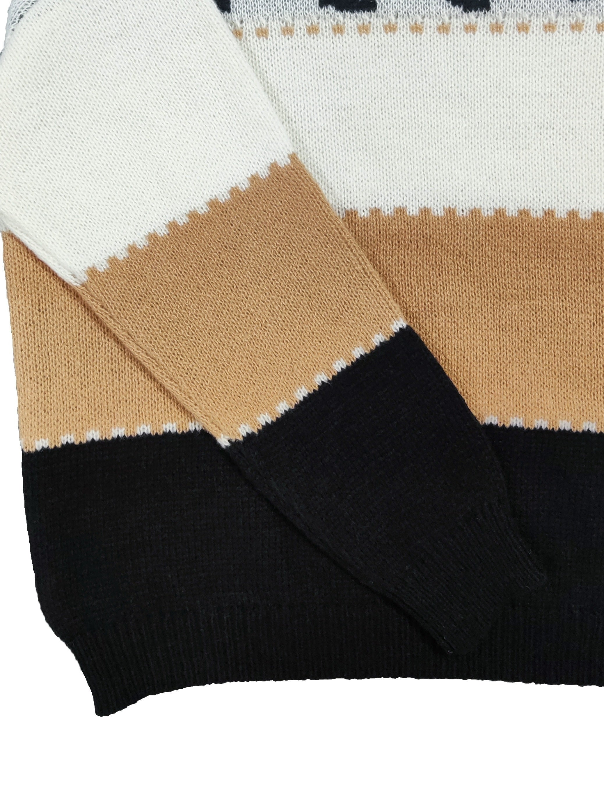 Colorblock Leopard Print Sweater