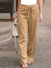 Lace Up Wide Leg Pants for Spring & Summer