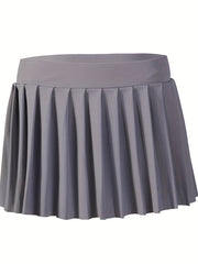 Elastic Waist Pleated Skirts for Tennis Golf Sports Short Skirts