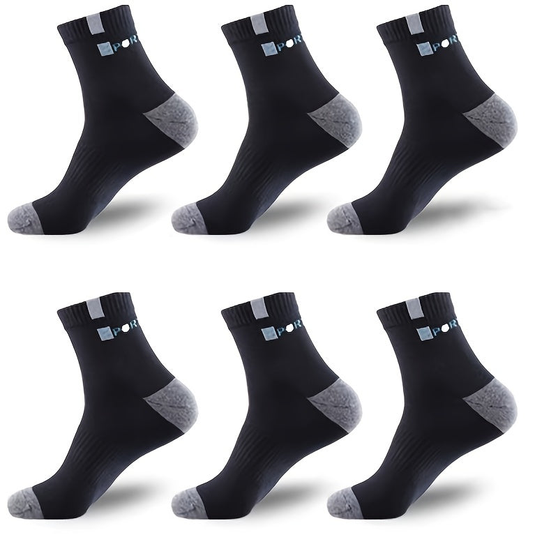 Men's Half Crew Socks Breathable Comfortable Stockings For Daily Wear & Sports