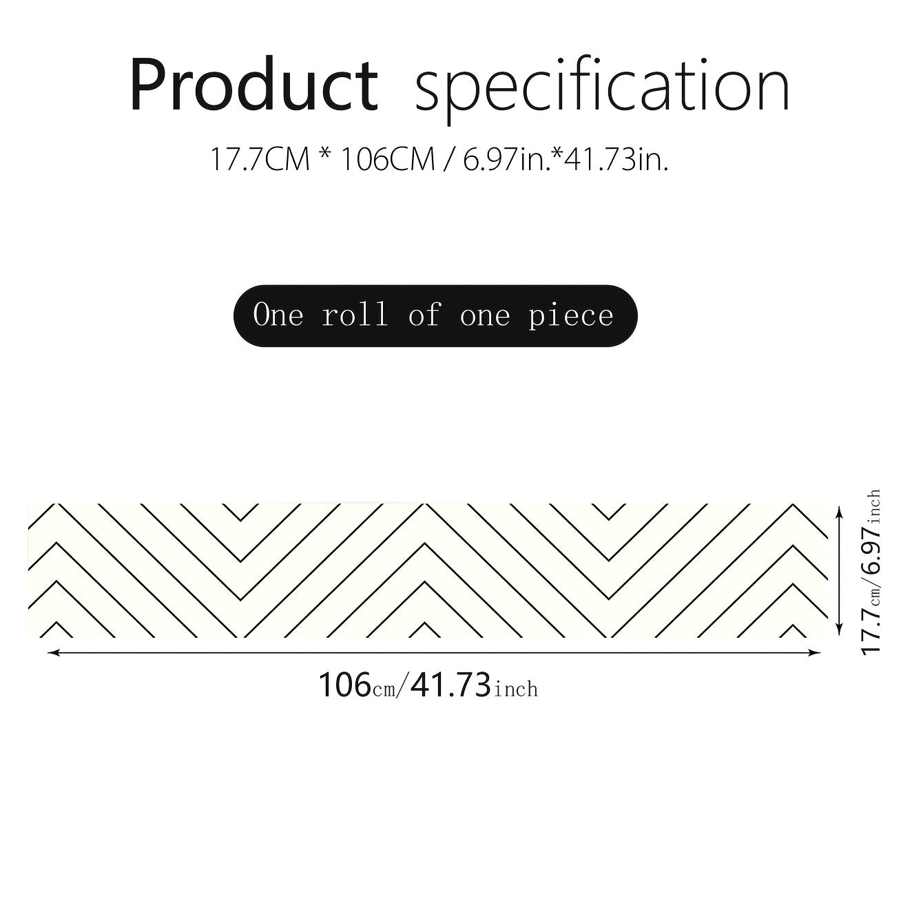 Nordic Geometric Line Pattern Stair Decal 106 2x18 01cm