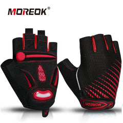 Liquid Gel Pad Cycling Gloves Red 5MM 0 19in for Men Women