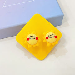 3pcs Cartoon Punch Double Hook Strong Wall Hook Bathroom Sticky Hook
