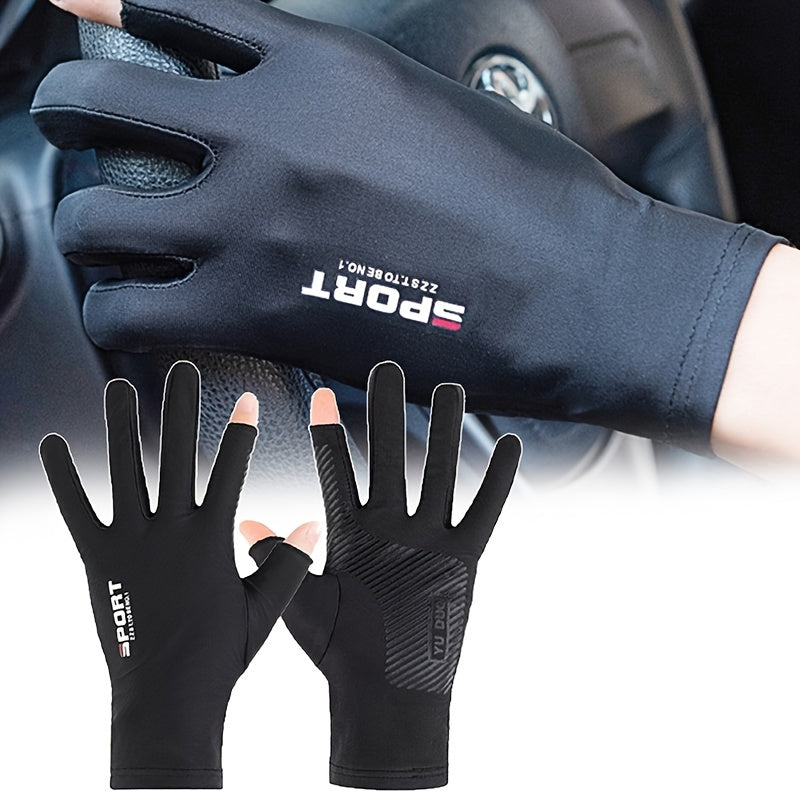 Breathable Anti-Slip Fingerless Bike Gloves for Cycling Driving Outdoor Sports