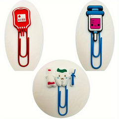 10pcs Medical Element Paper Clip Bookmark DIY Stationery