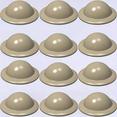 12pcs Round Helmets Military Cap Building Block Set DIY Dressing Toys