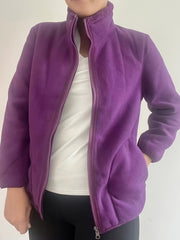 Fleece Liner Jacket Mock Neck Zipper Long Sleeve Sports Coat