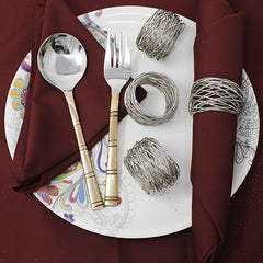 Napkin Ring Mesh Holder Set Of 2pcs For Party Dining Table Decoration