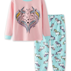 Toddler Girls' Unicorn Printed Pajamas Set