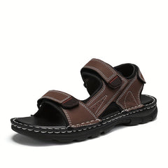 Men's Leather Non slip Sandals Lightweight Quick Dry Comfy Beach Shoes
