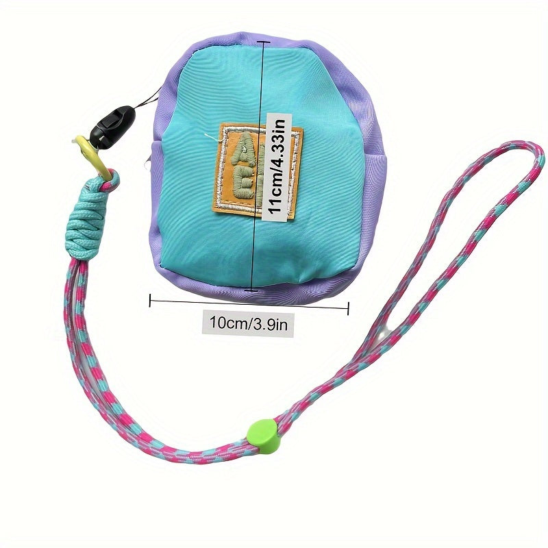 Canvas Coin Purse Keychain Lipstick Storage Bag with Rope