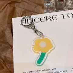 Acrylic Keychain For Girls Double Sided Transparent Student Bag Accessories