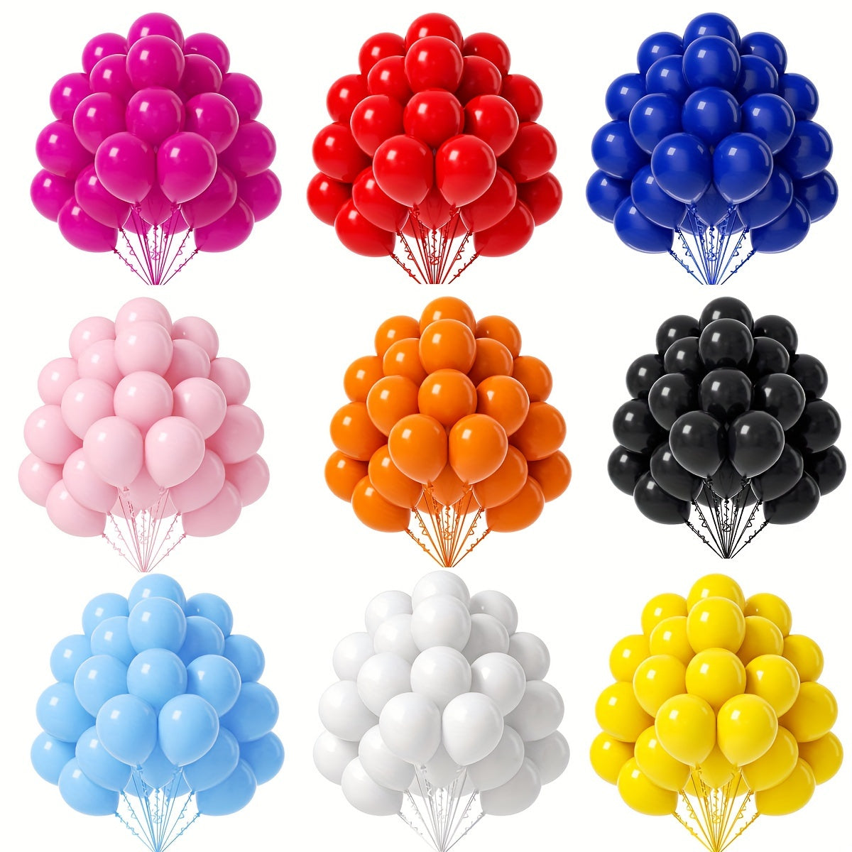 60pcs Colorful Latex Balloons for Various Celebrations and Events
