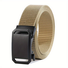 Men's Nylon Belt Alloy Outdoor Automatic Plate Buckle Belt