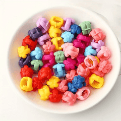 100pcs Girls Mini Colorful Hair Claw Clips Beads Clip Plastic Hair Accessories