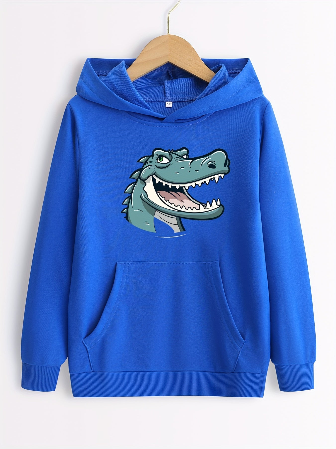 Animal Print Boys Casual Pullover Hoodie Long Sleeve Sweatshirt