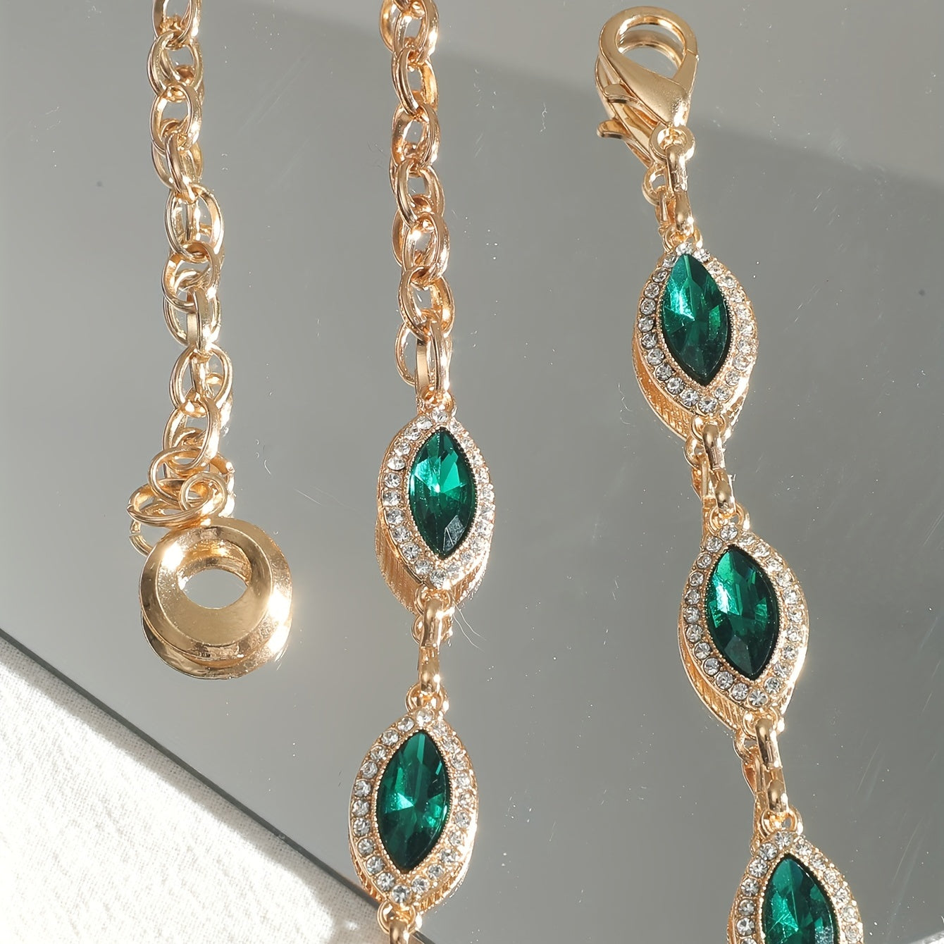 Golden Waist Chain Crystal Rhinestone Boho Body Chain Belt for Women