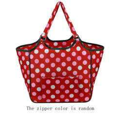 Sewing Machine Storage Bag Red Polka Dot Tote Bag