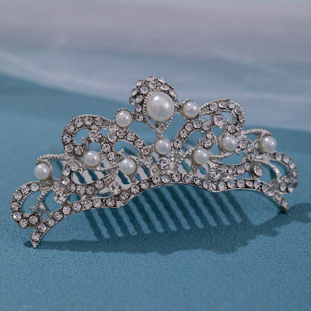 Girl's Rhinestone Crown Hair Comb - Princess Decorative Hair Accessory