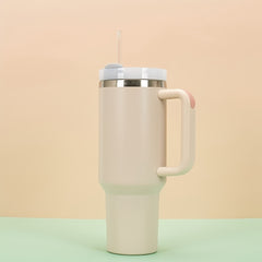 40oz Stainless Steel Insulated Travel Mug with Handle and Straw