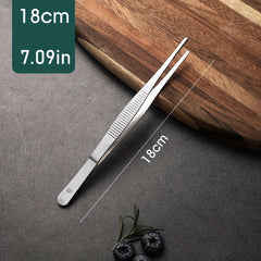 2PCS Stainless Steel Food Tongs Churrasco Tweezers Clip