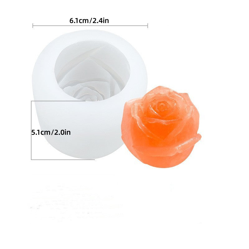 Rose Candle Silicone Mold 1.5x2" for Candle Making