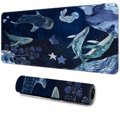 Deep Sea Whale Large Mouse Pad Non Slip Washable Rubber Material