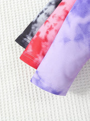 3pcs Baby's Tie Dye Ribbed Long Pants Spring Autumn Trousers