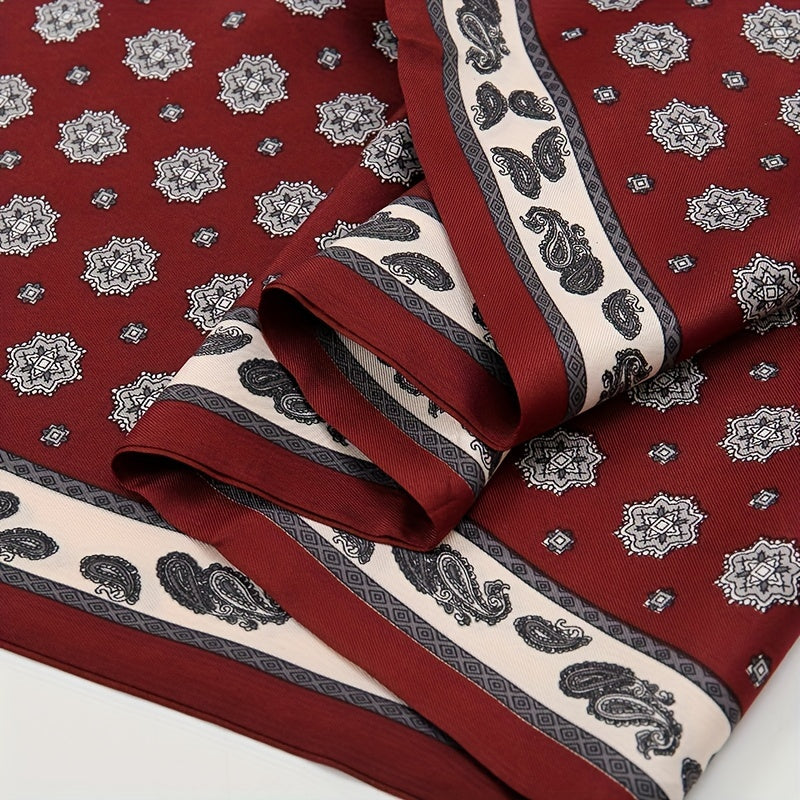 Men's Printed Double Layer Scarf