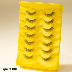 10 Pairs 8D False Eyelashes Half Eye Cat Eye Fluffy Faux Mink Soft Thick Lashes