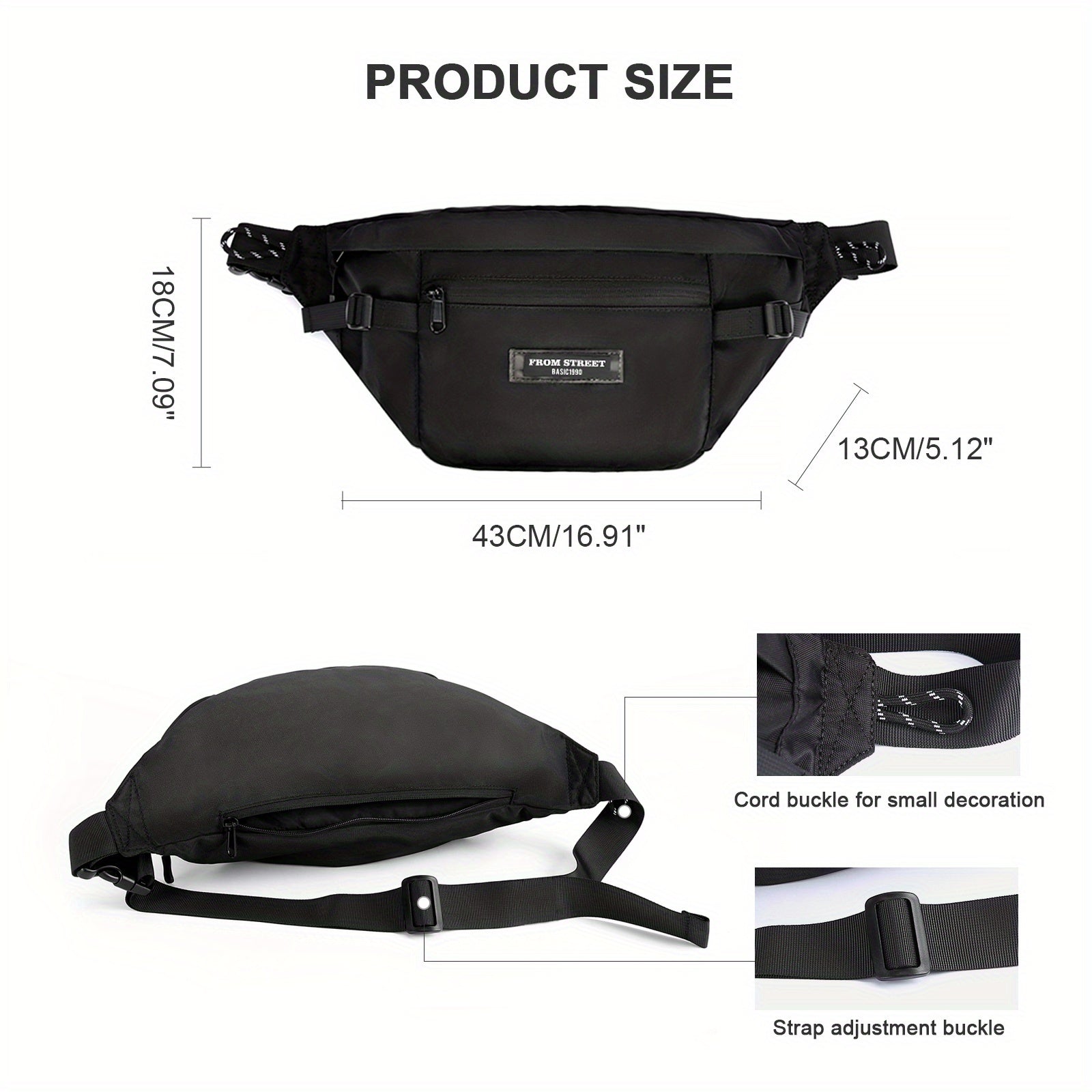 Waist Bag Fanny Bag Chest Bag Messenger Bag Men's Women's Single Shoulder Bag