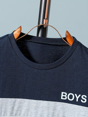 Boys Casual BOYS Graphic Print T shirt&Shorts Set Summer Kids Clothing