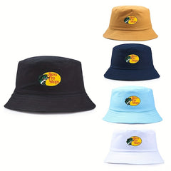 Fish Embroidery Sunshade Bucket Hat Outdoor Fishing