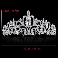 Rhinestone Crown Princess Headband for Wedding Prom Party Hair Accessories