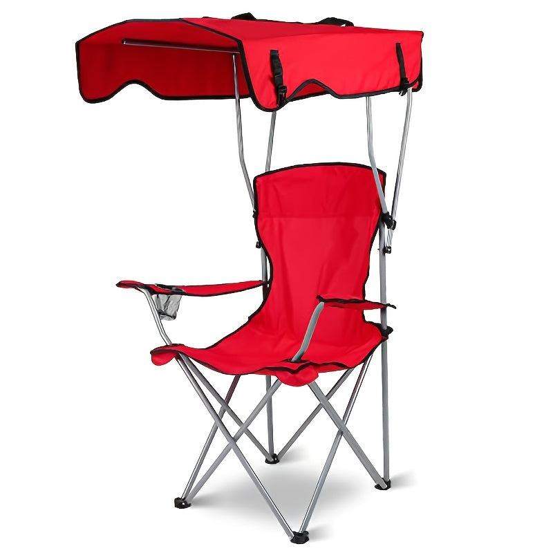 Portable Beach Chair with Shade - Outdoor Picnic and Fishing Gear