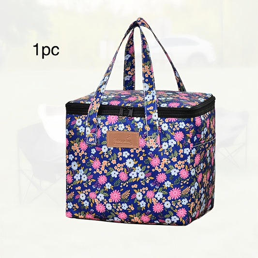 Large Capacity Insulated Cooler Bag Lunch Tote Aluminum Foil Lining