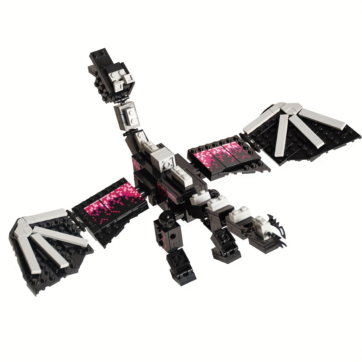 423 Dark Dragon Building Blocks Model with Flappable Wings and Moving Joints