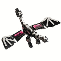 423 Dark Dragon Building Blocks Model with Flappable Wings and Moving Joints