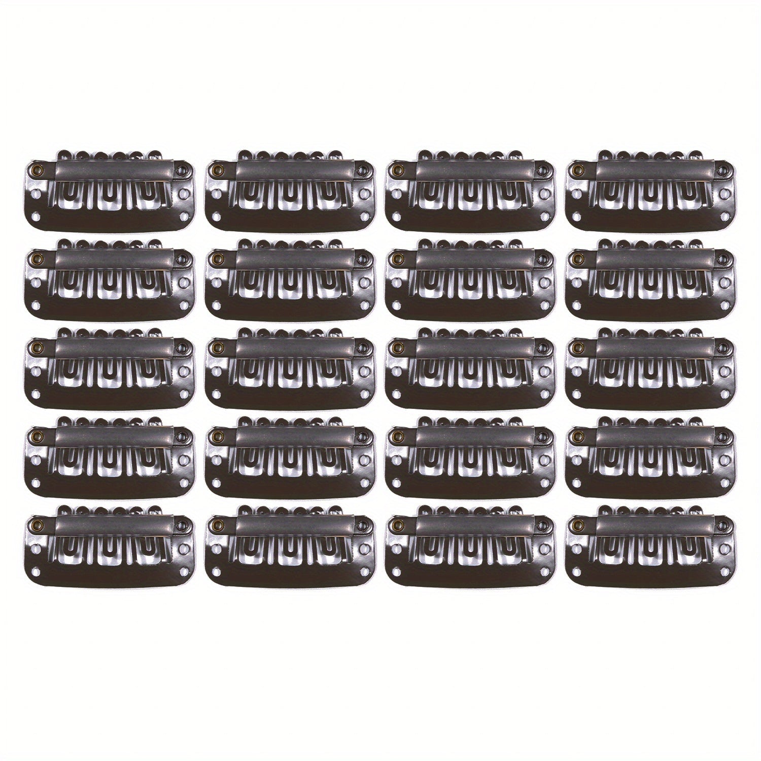 20Pcs Hairpin Hair Extension Wig Clips Metal Comb Closure Tool