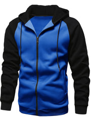 Men's Hooded Cardigan Fleece Top Coat