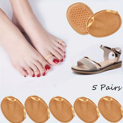 5 Pairs Forefoot Cushion Pads Non slip High Heel Insoles Invisible Socks